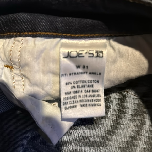 Joe’s Size 31 Denim Jeans - Never Worn dark wash denim - Picture 3 of 5